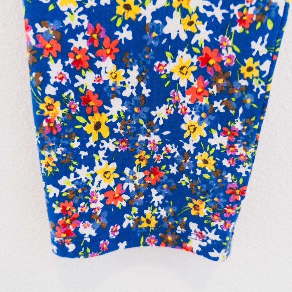 No Boundaries Floral Leggings Womens Large 11-13 Blue Multicolor Cotton Stretch‎ - Picture 4 of 6